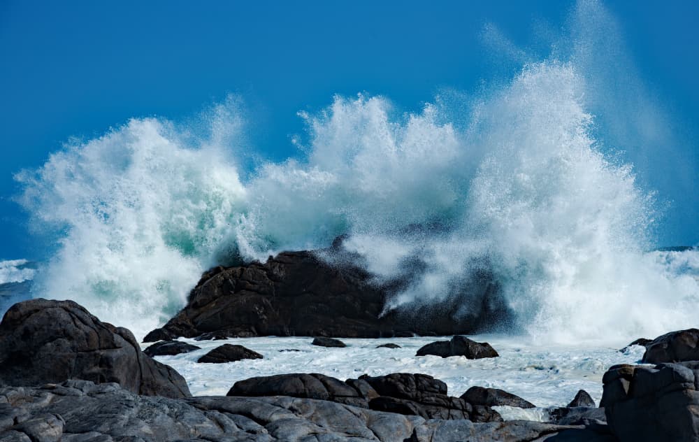 Crashing Ocean Waves by Dirk Lombard — canvas wall art