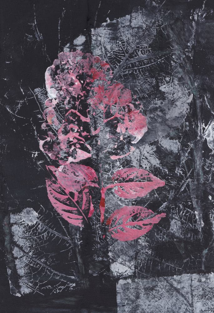 Textural Pink Bloom by Maira Ribena — canvas wall art