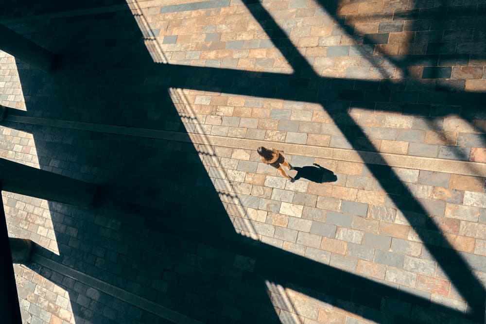 Walking in Geometric Shadows by MingLun Tsai (蔡明倫) — canvas wall art