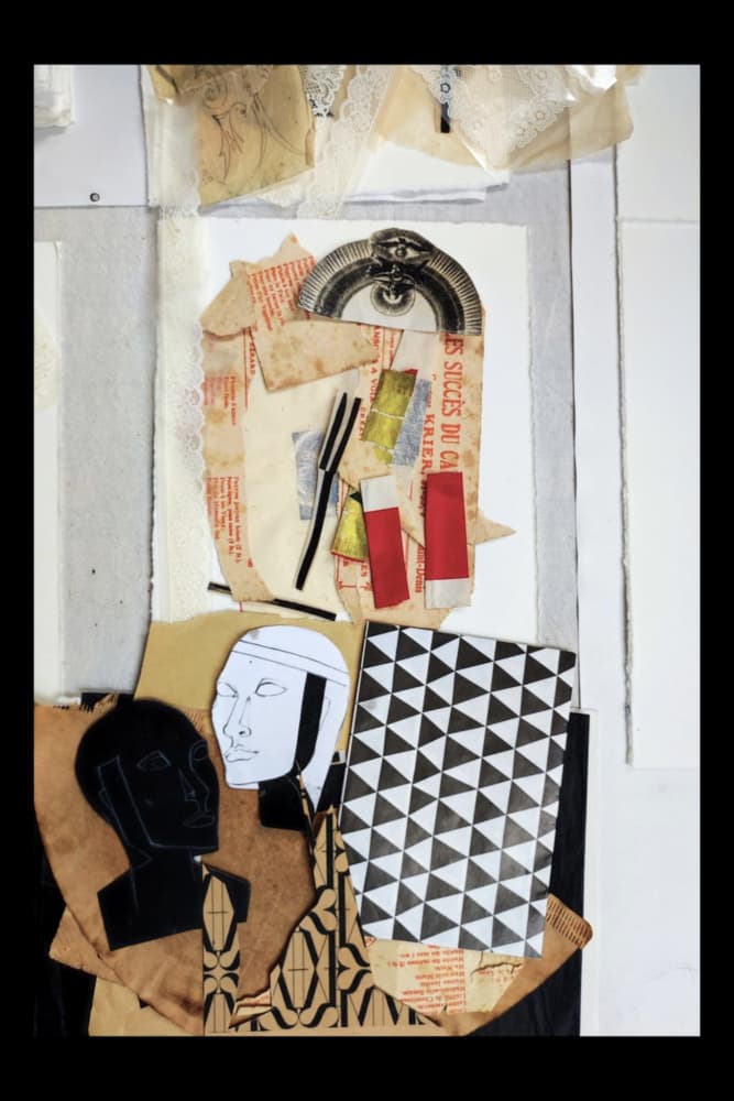 Mixed Media Faces by Doris Schmitz — canvas wall art