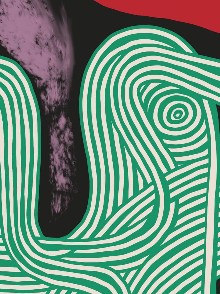 Dynamic Green Swirl by Little Dean — canvas wall art