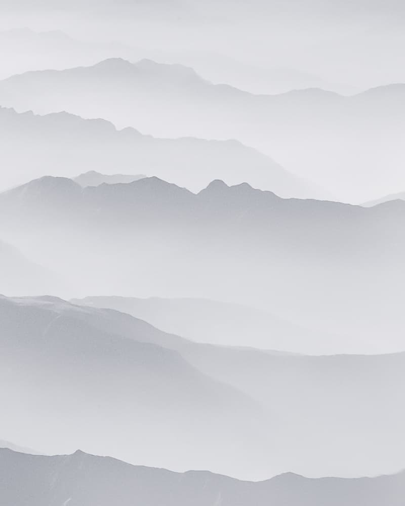 Misty Mountain Layers by Jassi Oberai — canvas wall art