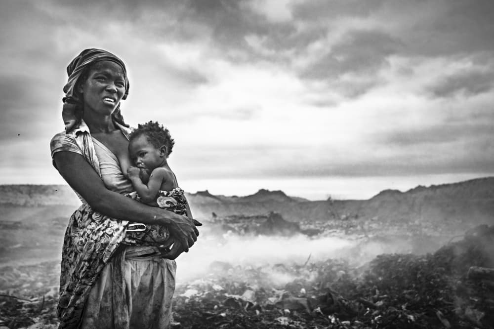African Mother Child Portrait by João Coelho — canvas wall art