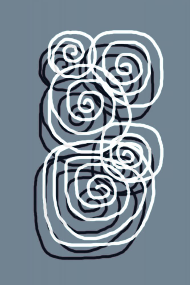Serene Spiral Flow by Christina Sillen — canvas wall art