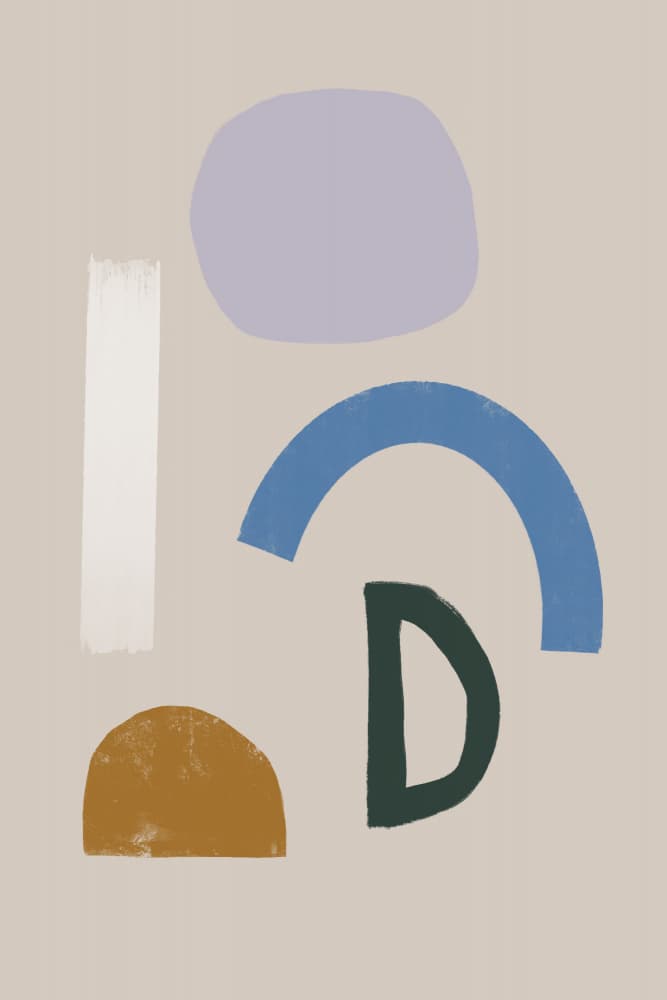 Minimalist Shapes in Muted Colors by uplusmestudio — canvas wall art