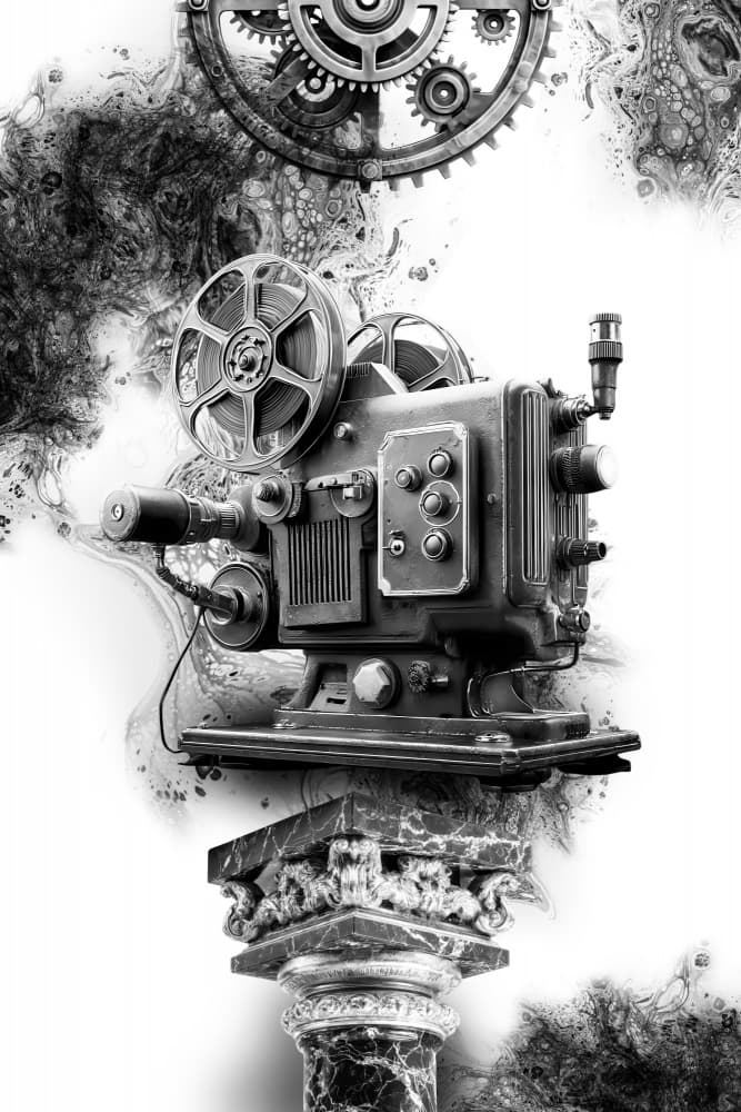 Vintage Cinema Gears by Rafal Kulik — canvas wall art