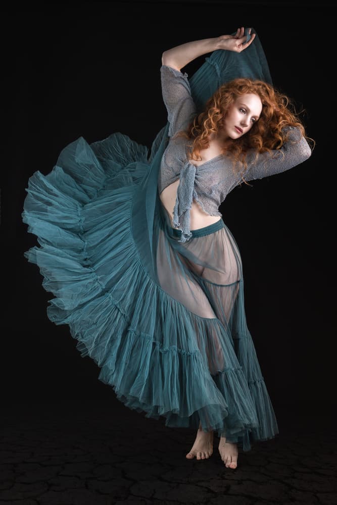 Ethereal Teal Dancer by Jan Slotboom — canvas wall art