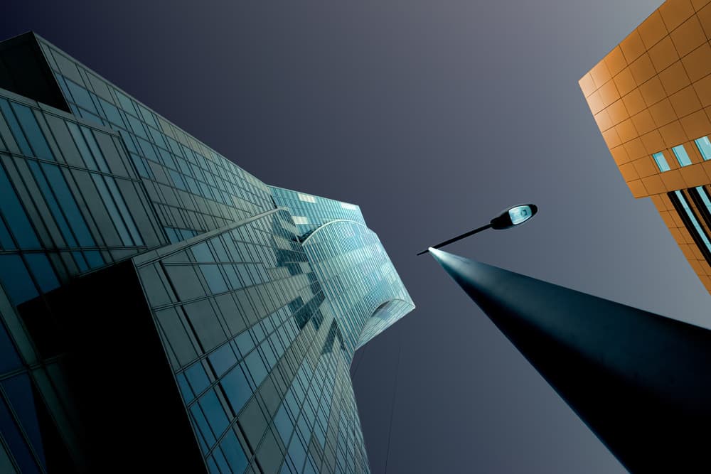 Upward City Geometry by Marc Huybrighs — canvas wall art