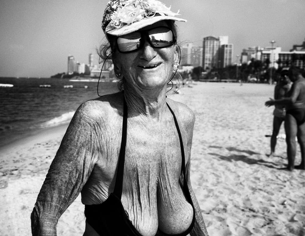 Happy Beach Woman by Shinji Isobe — canvas wall art