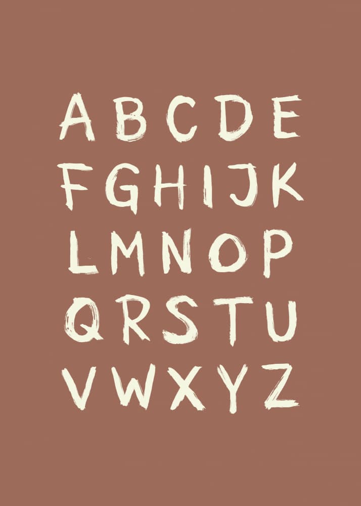 Hand Drawn Alphabet by Aminah Eleonora — canvas wall art