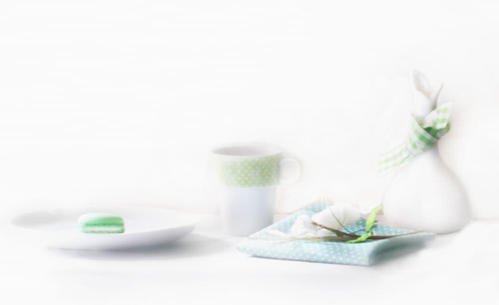 Fresh Green Macaron Table by Delphine Devos — canvas wall art