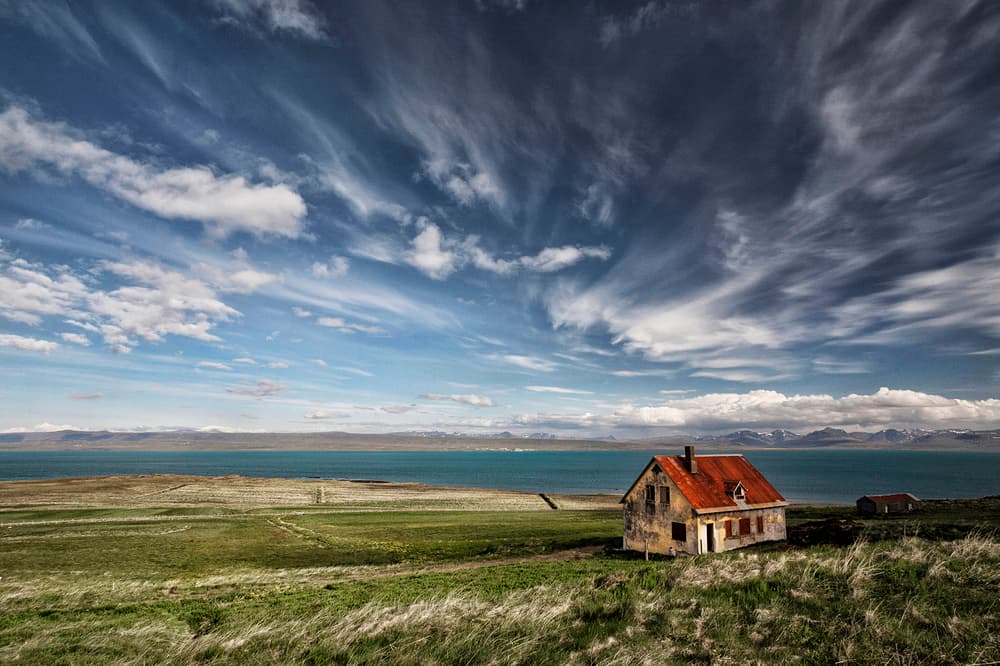 Old House Dramatic Sky by Þorsteinn H. Ingibergsson — canvas wall art