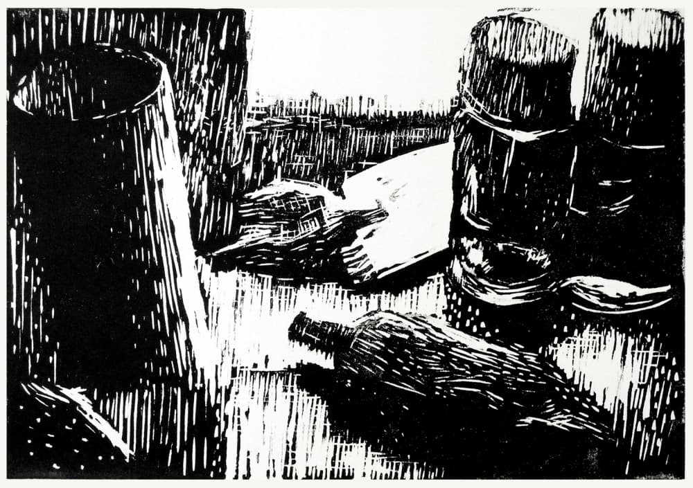Black and White Bottles by Tore Bahnson — canvas wall art