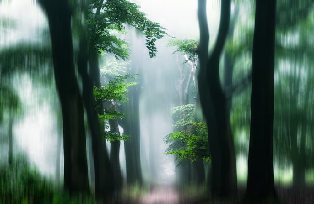 Dreamy Forest Path by Hilda van der Lee — canvas wall art