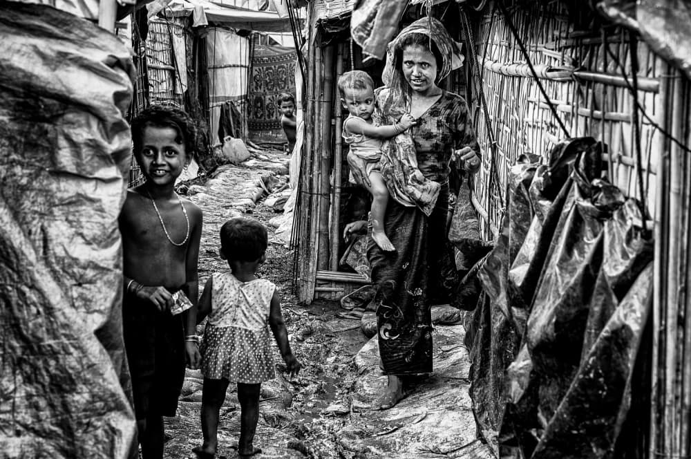In a Rohingya refugee camp. by Joxe Inazio Kuesta Garmendia — canvas wall art