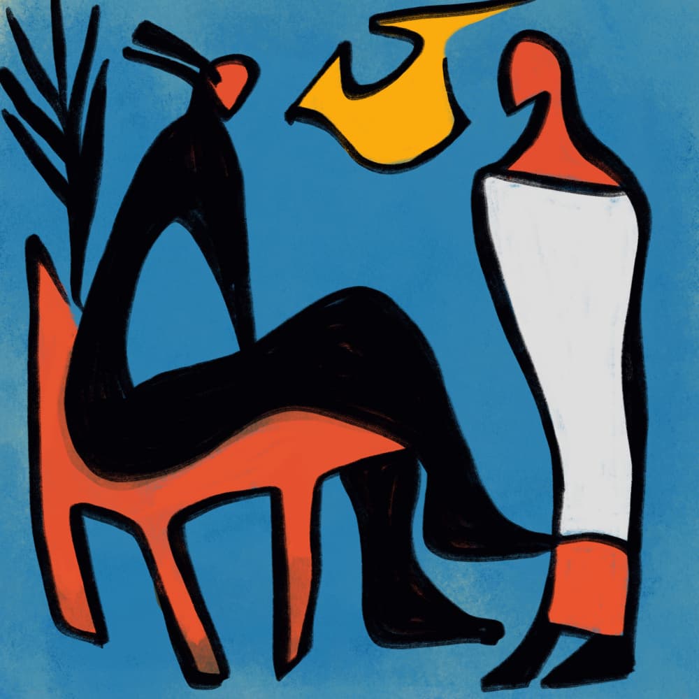 Abstract Tribal Figures by Little Dean — canvas wall art
