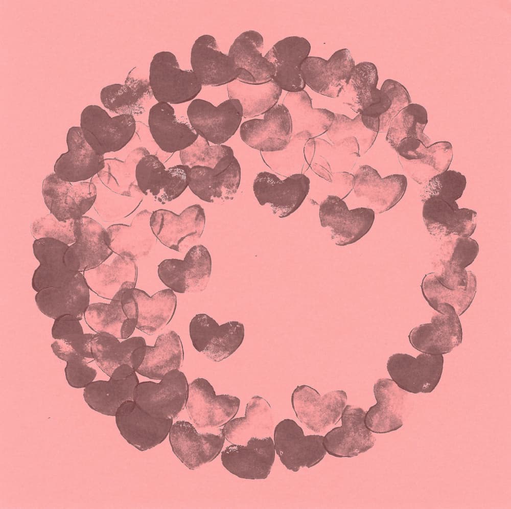 Romantic Heart Circle by Santhosh ch — canvas wall art