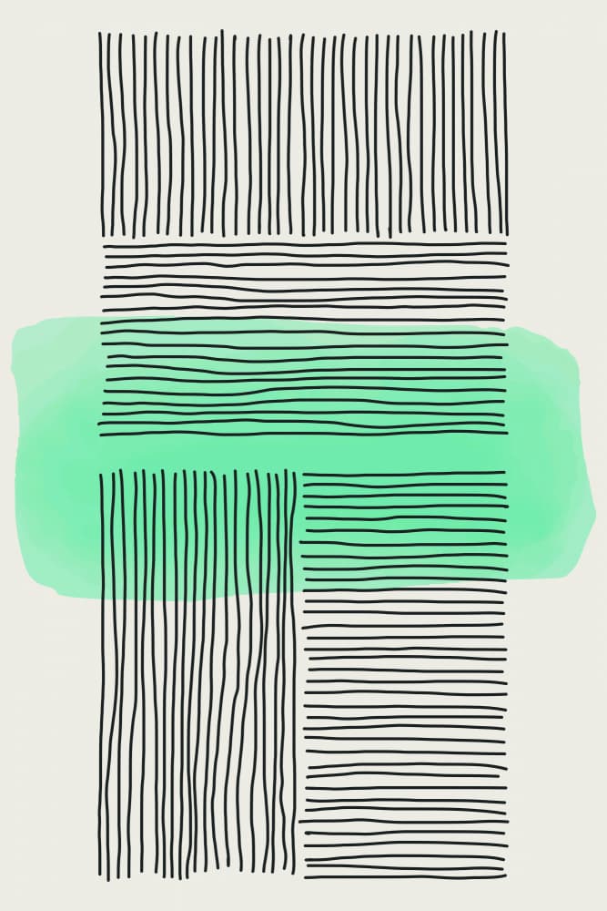 Hand Drawn Green Abstract by jay stanley — canvas wall art