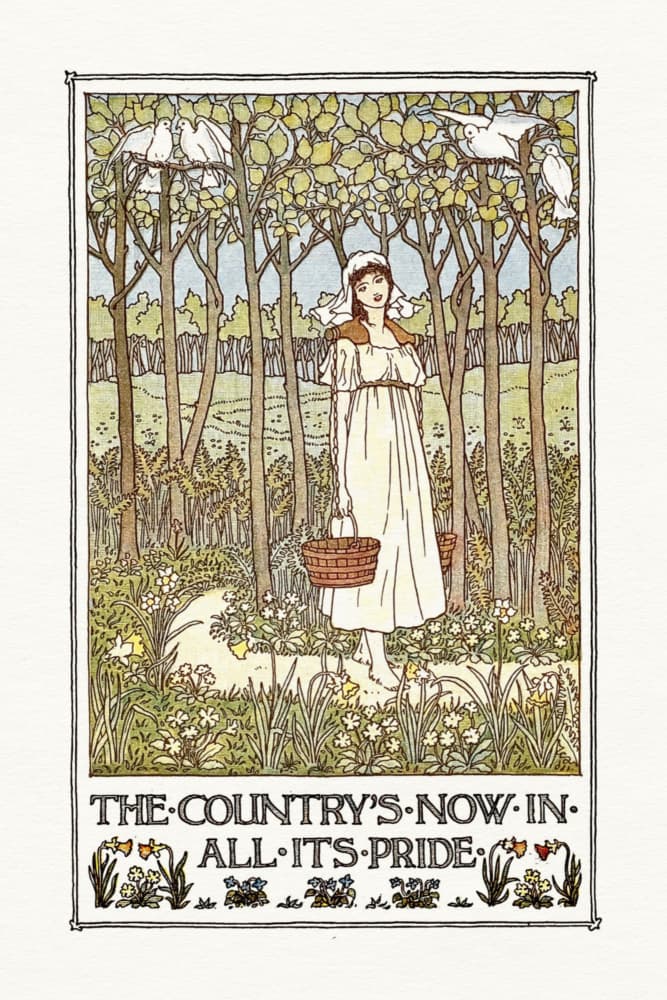 Spring Maiden in Forest by Wild Violets — canvas wall art