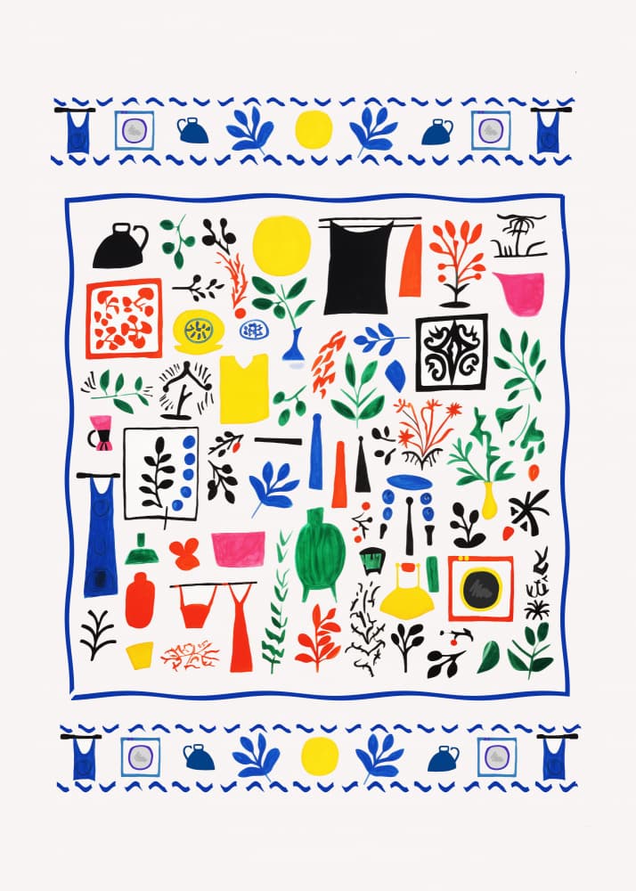 Colorful Folk Art Collection by Pictufy Studio IV — canvas wall art