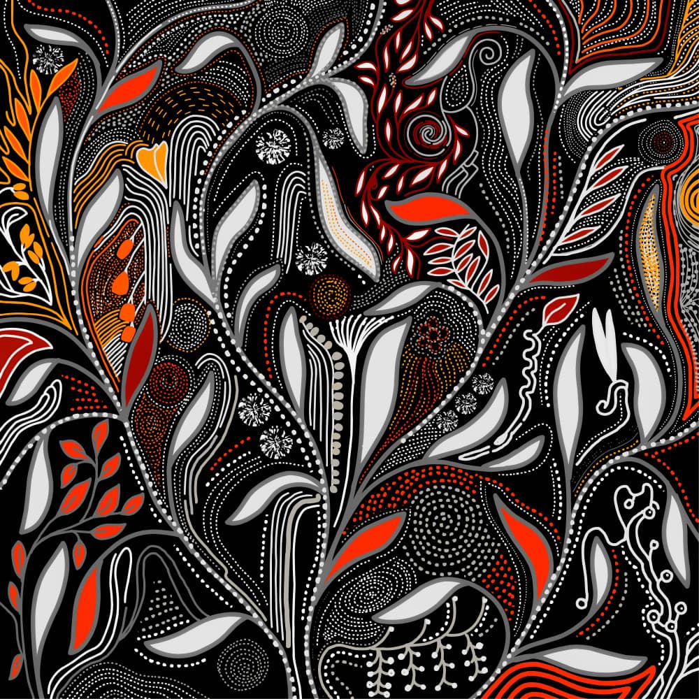 Vibrant Organic Pattern by Josie George — canvas wall art