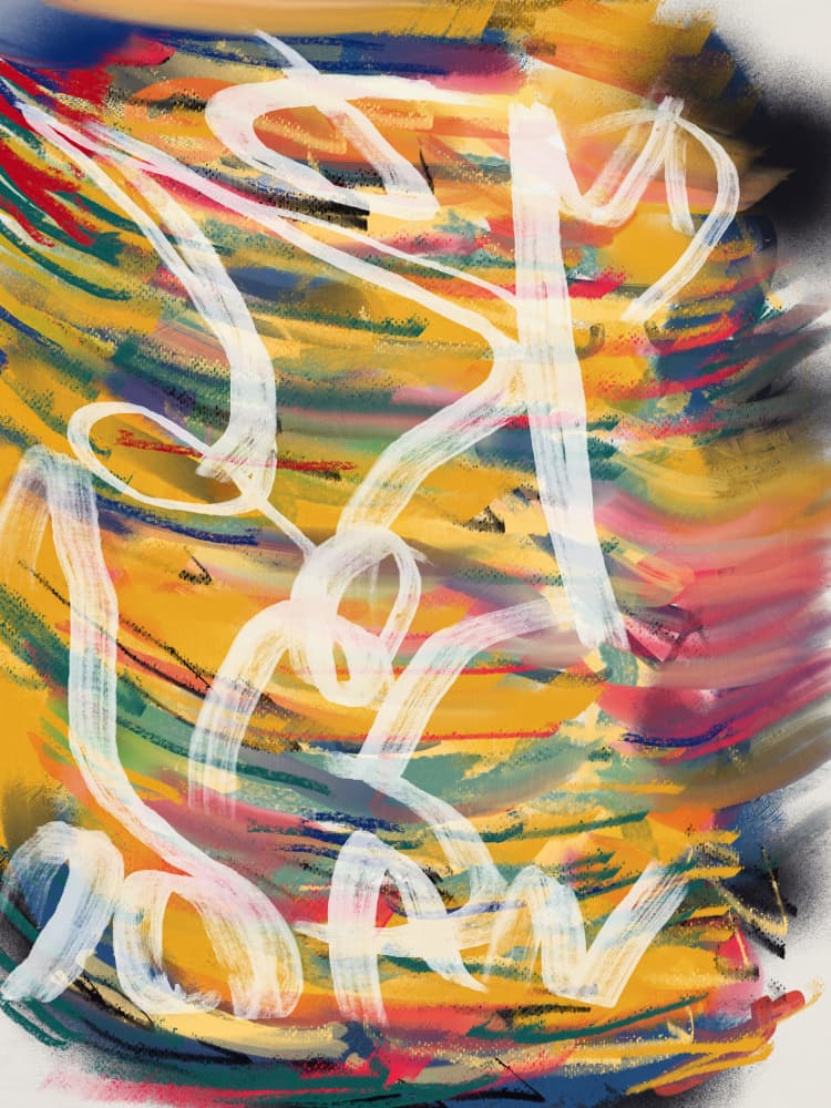 Vibrant Abstract Graffiti by Little Dean — canvas wall art