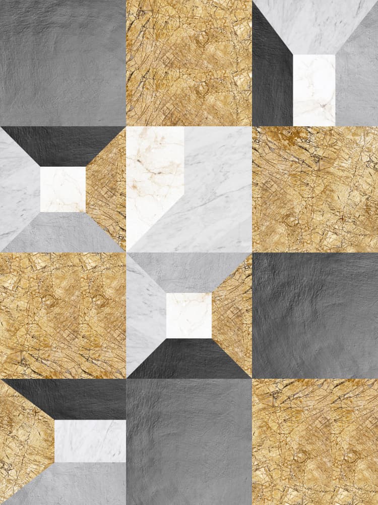 Geometric Marble Illusion by Vitor Costa — canvas wall art