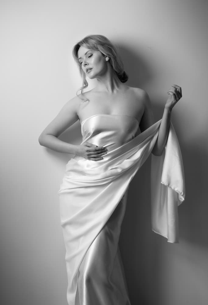 Elegant Draped Woman by Colin Dixon — canvas wall art