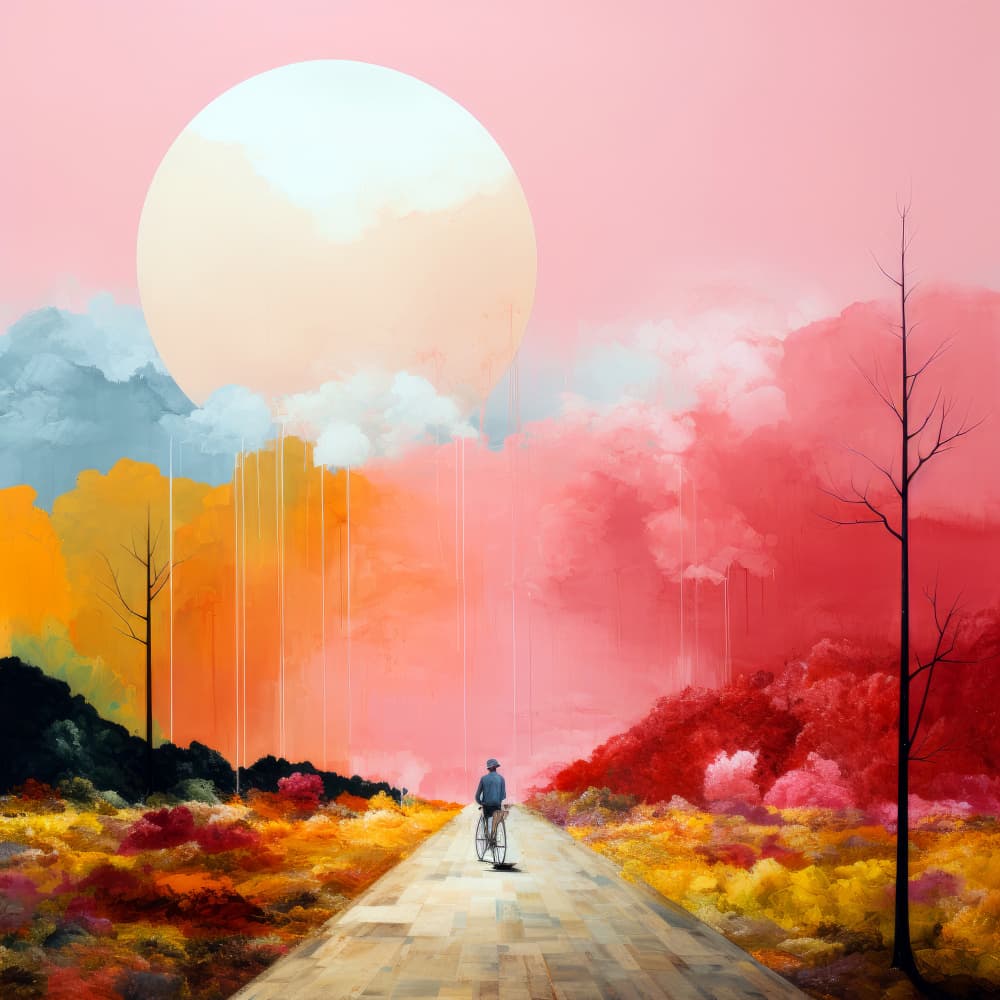 Surreal Path Under Sun by Justyna Jaszke — canvas wall art