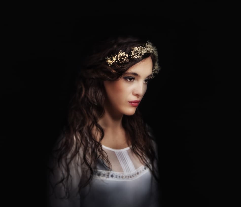 Dreamy Woman Golden Crown by Martin Marcisovsky — canvas wall art