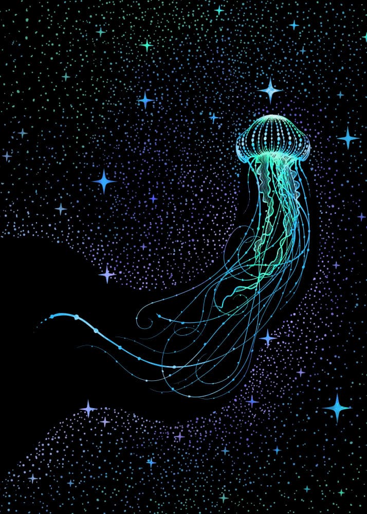 Cosmic Jellyfish Dream by Alirıza ÇAKIR — canvas wall art