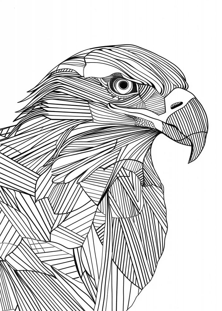 Bold Geometric Eagle by Justyna Jaszke — canvas wall art