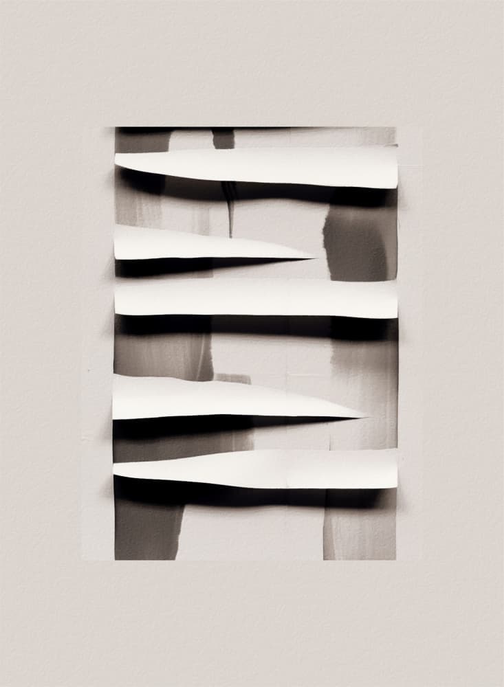 Calm Neutral Layers by Alma — canvas wall art