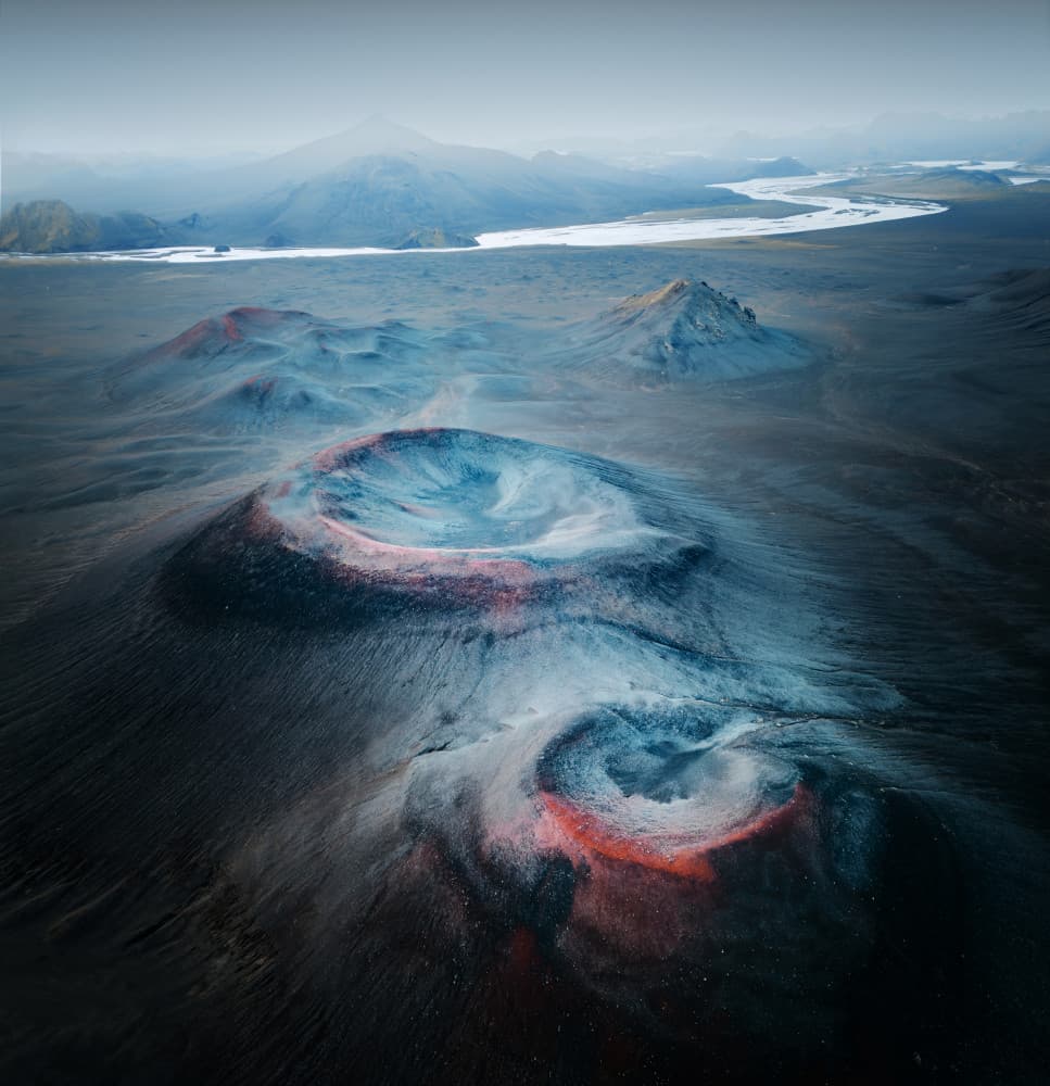 Ethereal Volcanic Craters by Dawn X W — canvas wall art