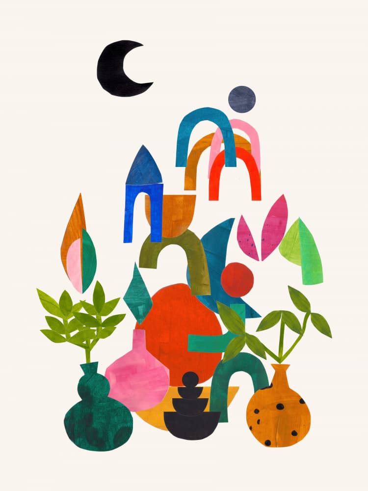 Playful Abstract Botanicals by Ejaaz Haniff — canvas wall art