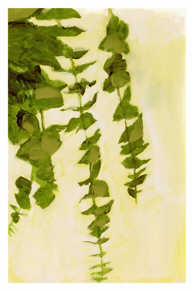 Flowing Green Leaves by cartissi — canvas wall art