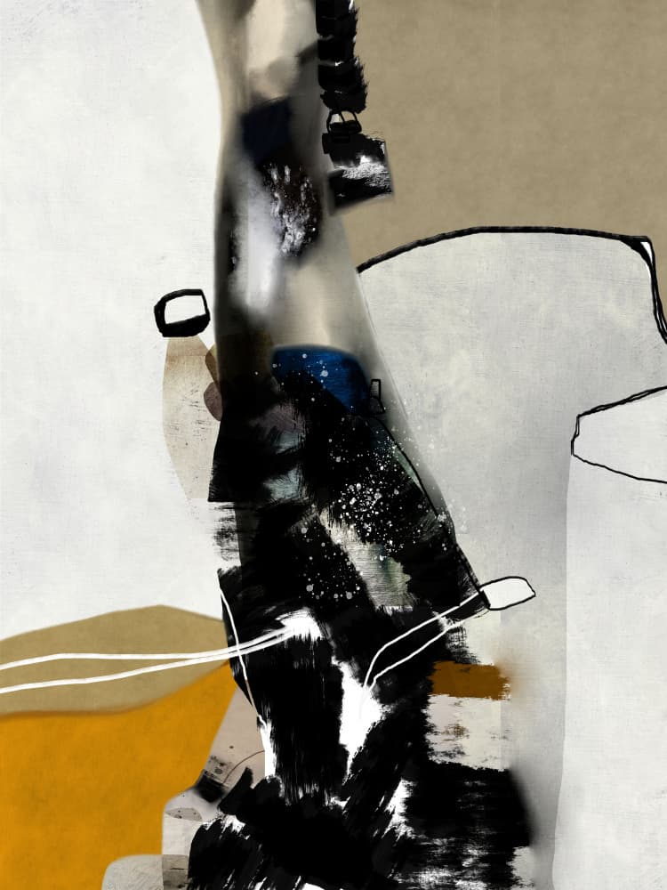 Bold Abstract Composition by Roberto Moro — canvas wall art