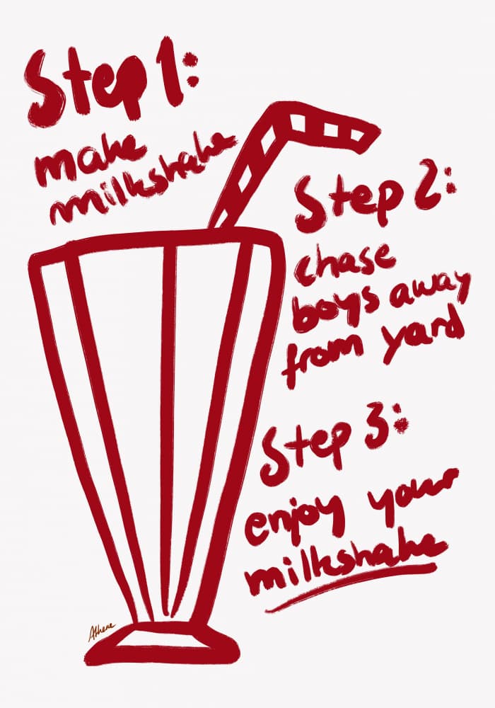 Milkshake Instructions by Athene Fritsch — canvas wall art