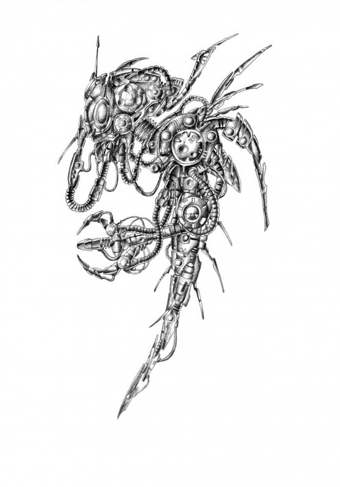 Intricate Mechanical Insect by Kulik — canvas wall art