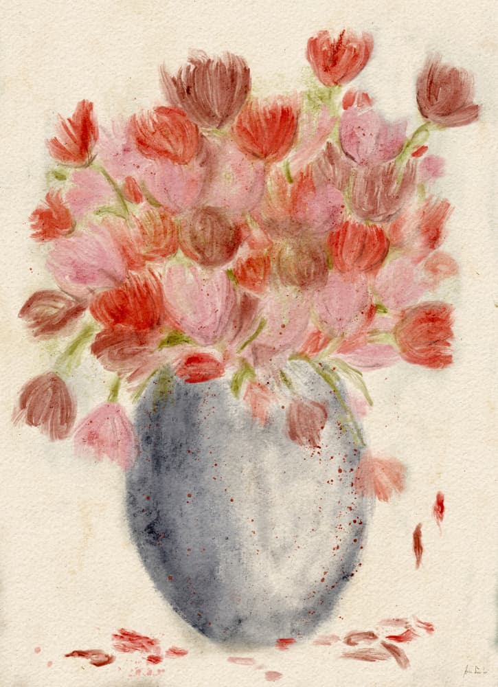 Colorful Bloom Vase by Ankie Kooi — canvas wall art