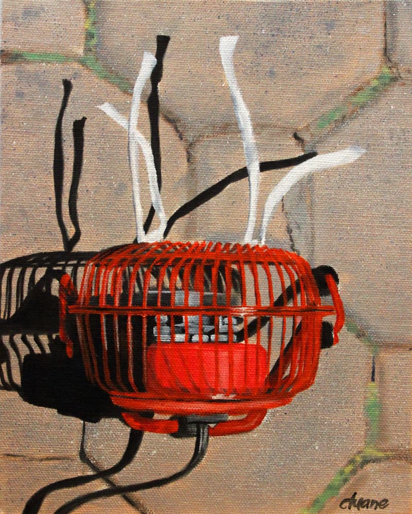 Red Fan by Duane A. Brown — canvas wall art