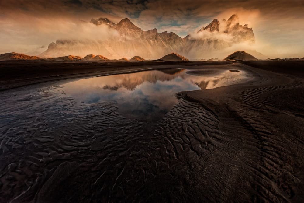 Dramatic Mountain Reflection by Peter Svoboda MQEP — canvas wall art