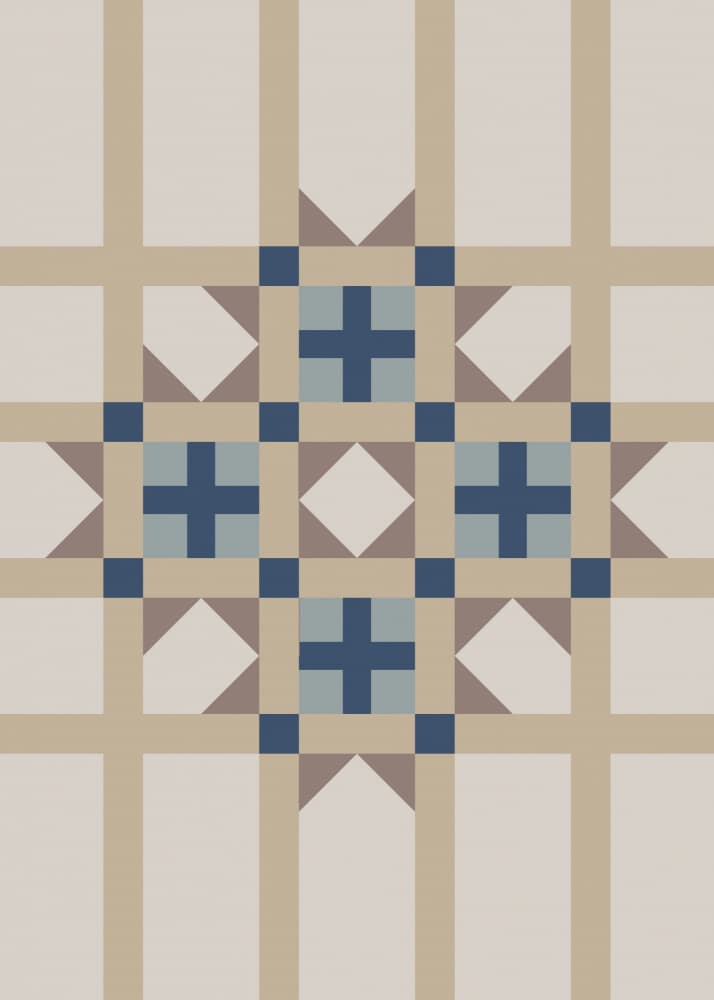 Geometric Cross Pattern by Paperago — canvas wall art