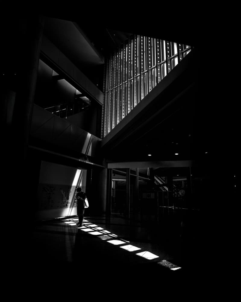 Lone Figure in Light by Kenichiro Tsukada — canvas wall art