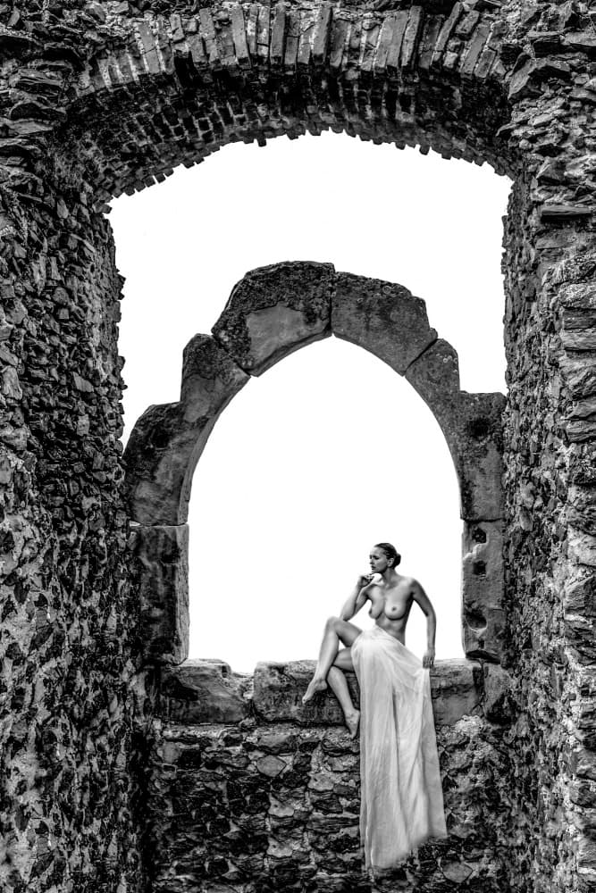 Graceful Figure Ancient Arch by Ovi D. Pop — canvas wall art
