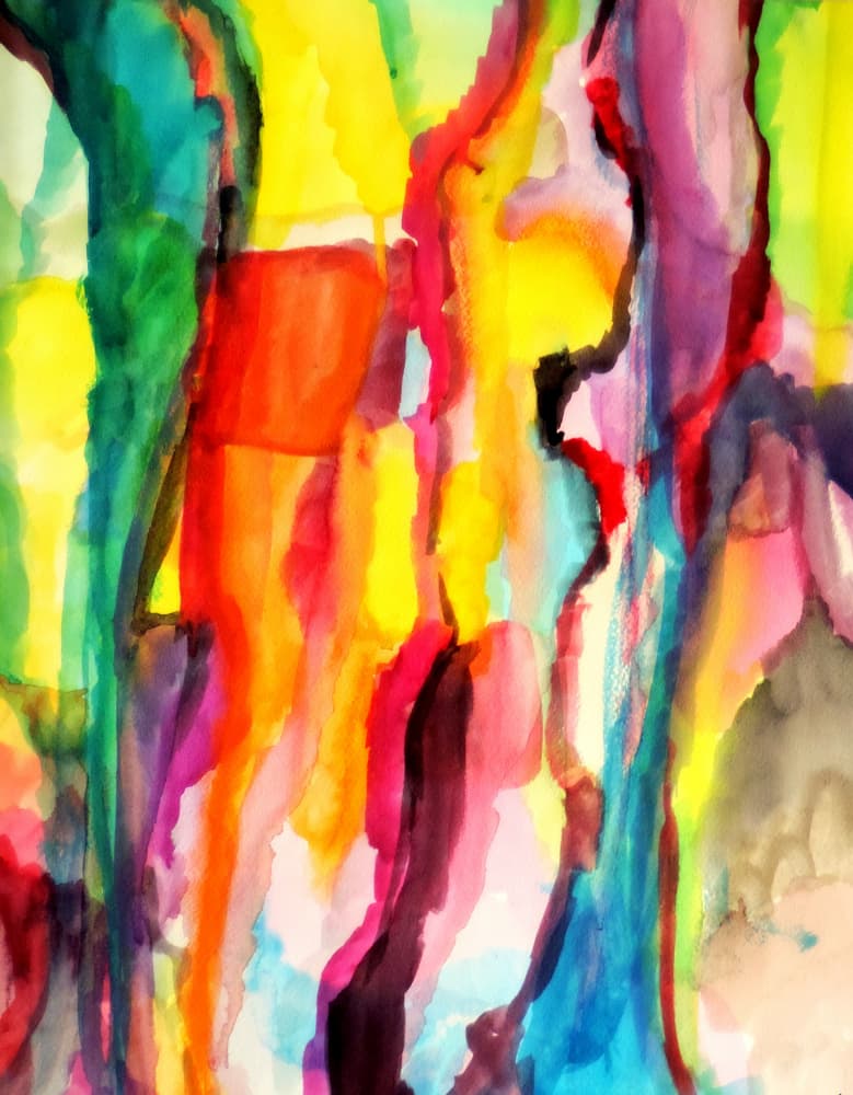 Vibrant Fluid Abstract Colors by Sylvie Demers — canvas wall art