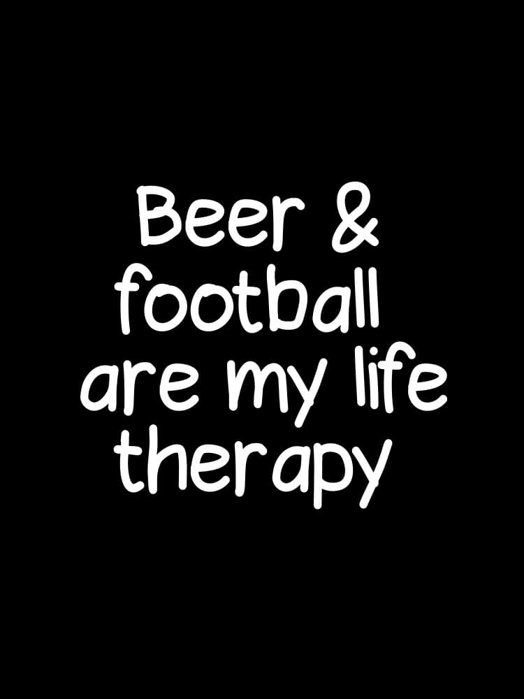 Beer Football Life Therapy by Happie Eagle — canvas wall art