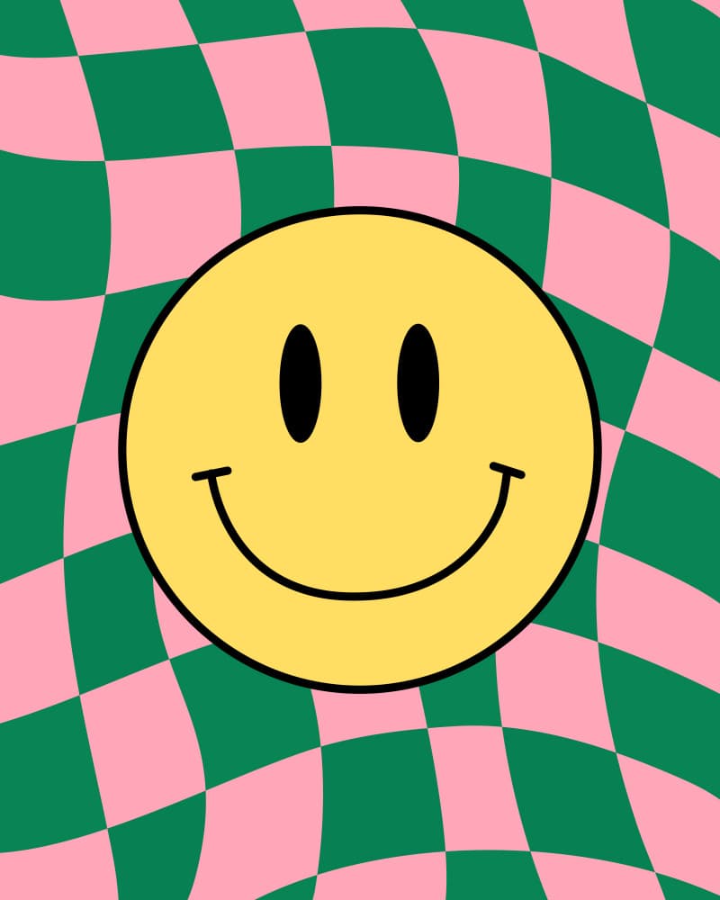 Groovy Smiley Face by Kintsugi99 — canvas wall art