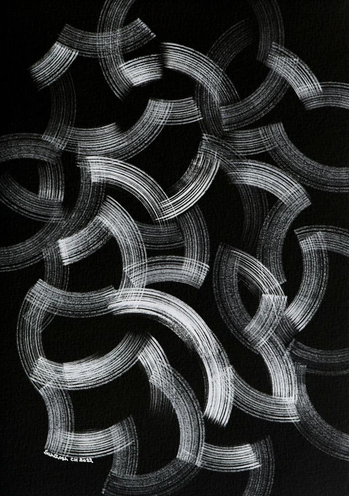 Dynamic Curved Strokes by Santhosh ch — canvas wall art