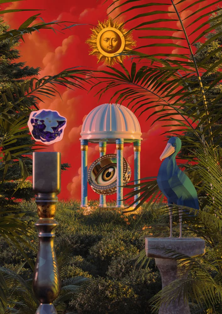 Surreal Tropical Garden by CosmoZach — canvas wall art